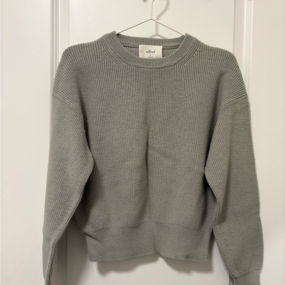 Wilfred Sweaters - Wilfred Heather Gray Ribbed Crewneck Sweater